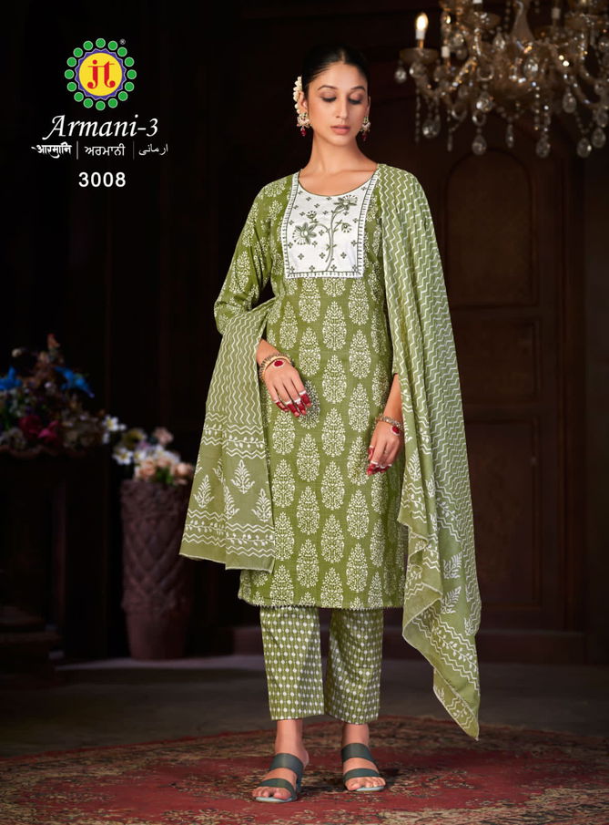 Jt Armani Vol 3 Premium Slub Dress Material Catalog
